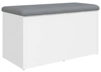 vidaXL Ławka ze schowkiem, biała, 82x42x45 cm(SKU:835047)