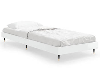 Rama łóżka biała połysk materiał drewnopochodny 75x190 cm WM-832207