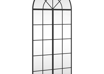 Lustro ścienne czarne 60x130 cm zakończone łukiem żelazo WM-3200607
