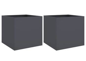 vidaXL Donice, 2 szt., antracytowe, 49x47x46 cm(SKU:841564)