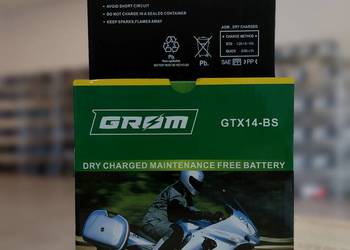 Akumulator motocyklowy GROM GTX14-BS YTX14-BS 12V12Ah200A L+