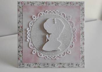 Kartka ręcznie robiona z okazji Komunii Świętej