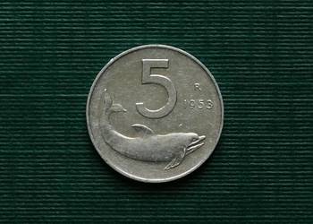 WŁOCHY - 5 lirów (1953r.) WŁOCHY - 5 lirów (1953r.)