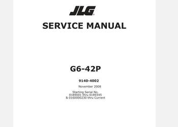 JLG G6-42P ładowarka teleskopowa instrukcja naprawy PL