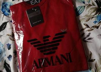 Sweter bawełniany Emporio Armani regular fit - bordowy, rozmiar XL
