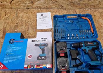 WIERTARKO WKRĘTARKA UDAROWA AKUMULATOROWA 48V DUŻY ZESTAW WALIZKA 2xAKU 6AH