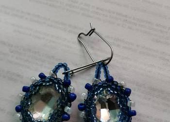 Kolczyki niebieskie crystal Swarovski beading