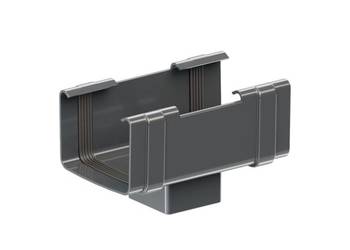 Krop lej spustowy kwadrat PVC 135/80x80 mm czarny RAL 9005