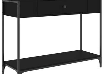 Stolik konsolowy czarny 100x345x75 cm WM-834160