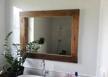 Piękne lustro w stylu loft ze starych desek, polecam