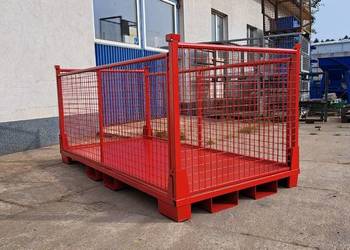 Gitterbox duży stalowy ze składanymi ścianami