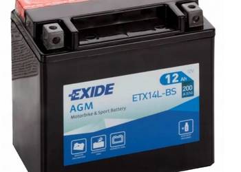 Akumulator motocyklowy 12V 12Ah  EXIDE ETX14L-BS YTX14L-BS