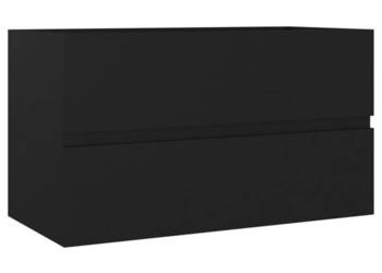 Szafka pod umywalkę czarna 80x385x45 cm WM-804747