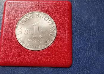 Stare monety 1 peso 1968 FAO Boliwia mennicza