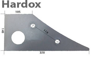 Płoza przednia HARDOX 814003/L części do pługa VOGEL NOOT