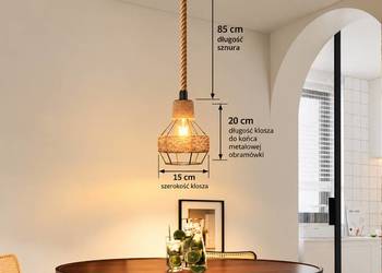 Lampa sufitowa wiszaca lniana LS-P01