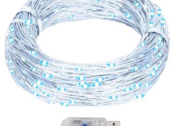 vidaXL Sznur lampek, 40 m, 400 micro LED, zimna biel, 8 funkcji（SKU:328848）