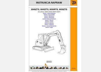 JCB 8040ZTS, 8045ZTS, 8050RTS, 8050ZTS instrukcja napraw PL