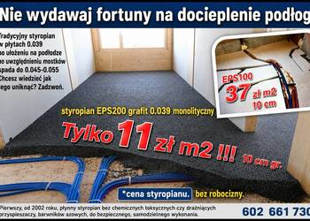 styropian podłogowy EPS100 5 cm 10 cm wszystkie grubości grafit biały