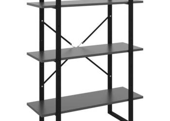 Regał na książki szary 80x30x105 cm materiał drewnopochodny WM-806529