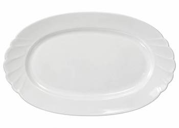 Porcelanowy półmisek Burg Lindau – biała owalna rażka / patera vintage