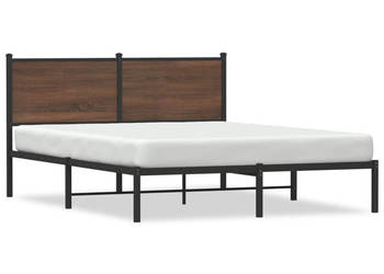 Łóżko Czarne Metalowe Rama Łóżka Metalowa Ze Stelażem 140x190 cm WM-4007765