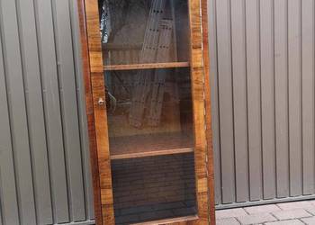 Słupek Witryna Art-Deco Orzech Unikat Stara Antyk Zgrabna Po Renowacji