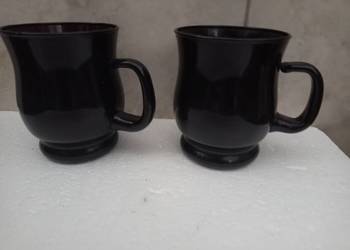 kubki, szkło hialitowe, pojemność 400 ml, vintage