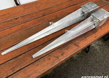 Podstawa wbijana słupa drewnianego KOTWA WBIJANA DO PERGOLI 45x45x55 Polska