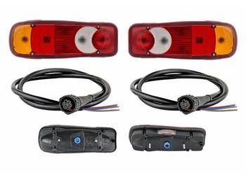 2 Lampy tył 2 wtyczki lamp tył 12V 24V Komplet Lamp DAF Iveco Nissan Volvo