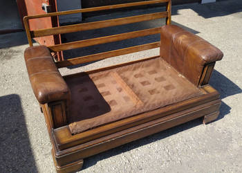 Sofa dębowa dwuosobowa bez wkładu – okazja