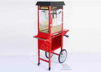 Maszyna do popcornu na wózku. Urządzenie do popcornu automat