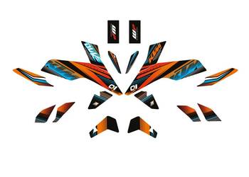 OKLEINA  KTM DUKE 125/200/390 2017-23 POMARAŃCZOWO CZERWONY