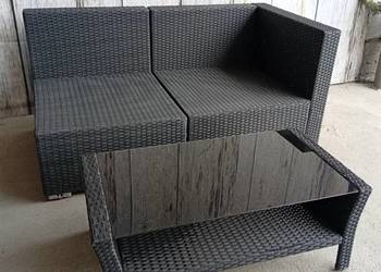 sofa technorattan + stolik  / 761