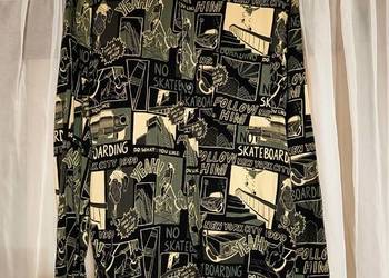 Męska Koszula Elegancka Młodzieżowa Overprint Nadruk Skate ZARA S