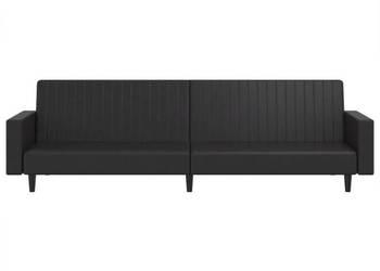 vidaXL 2-osobowa sofa, czarna, sztuczna skóra(SKU:375951)