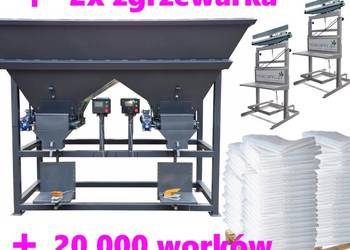 Zestaw do pakowania w worki Pakowaczka podwójna Worki 2 x Zgrzewarka Waga