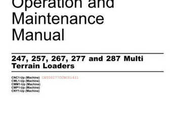 Caterpillar 247, 257, 267, 277, 287 ładowarka instrukcja dtr Caterpillar 247, 257, 267, 277, 287 ładowarka instrukcja dtr