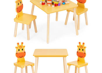 Zestaw mebli dla dzieci stolik + 2 krzesła żyrafa ECOTOYS