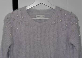 Apricot śliczny sweterek perełki 34 XS