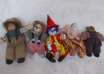 Kolekcja starych małych porcelanowych ceramiczny lalek 5 szt.