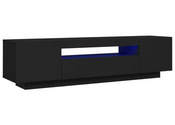 vidaXL Szafka TV z oświetleniem LED, czarna(SKU:804428)