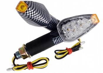 KIERUNKOWSKAZY LED DO MOTOCYKLA SKUTERA CARBON 2 SZT.