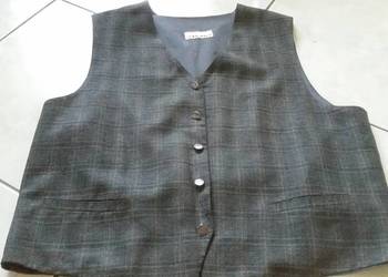 L-XL, kamizelka, garnitur, bezrękawnik, serdak, vintage, weł