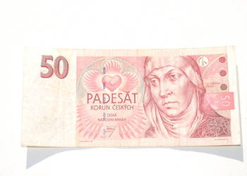 Stary banknot 50 koron Czeskich Czechy 1997 unikat