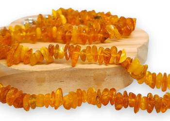 Korale z bursztynu, BURSZTYN bałtycki sieczka odkorowana #996