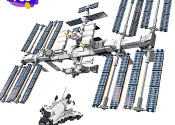 Klocki STACJA KOSMICZNA ISS 864-klocki wahadłowiec astronauci 49cm BIZ-TECH