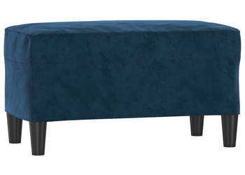 Ławkaniebieski 70x35x41 cm tapicerowana aksamitem WM-349406