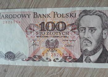 100 złotych  1.VI.1986 seria ST 100 złotych  1.VI.1986 seria ST