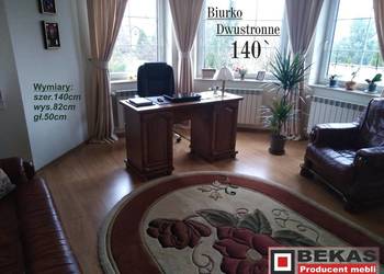 BIURKO Stylowe Klasyczne Dwustronne Dąb Rustikal Orzech Producent Bekas